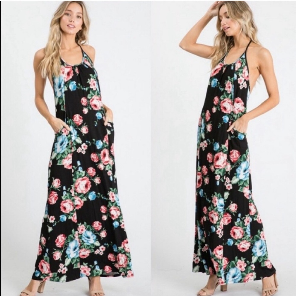 ✨Last One‼️ NEW Maxi Dress T-strap back with side pockets! - Picture 3 of 10